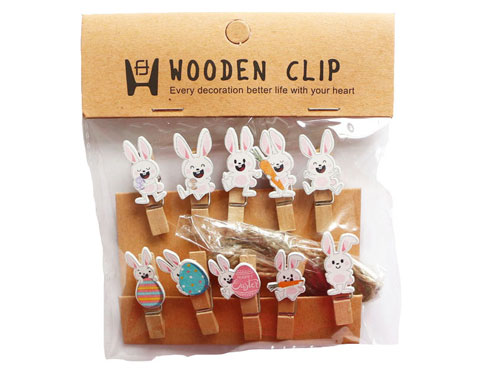 Easter Wooden Clips