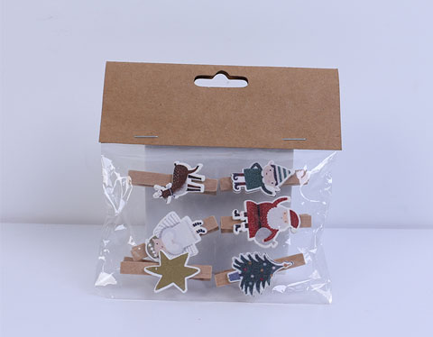 Christmas Wooden Clips
