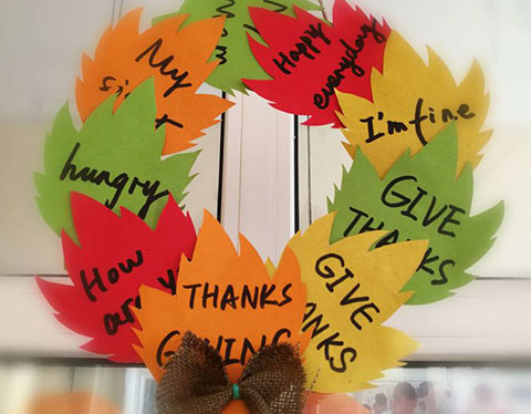 Thanksgiving Autumn Front Door Wreath