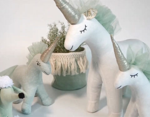 Spring Stuffed Unicorn Decoration