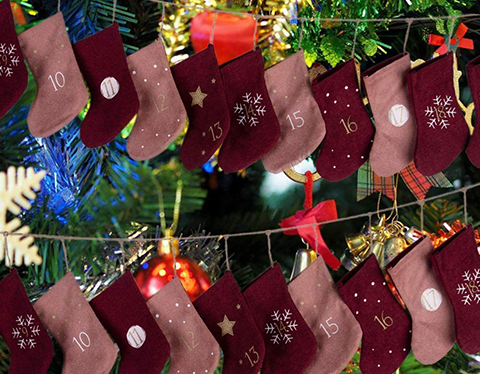 Christmas Hanging Socks Calendar