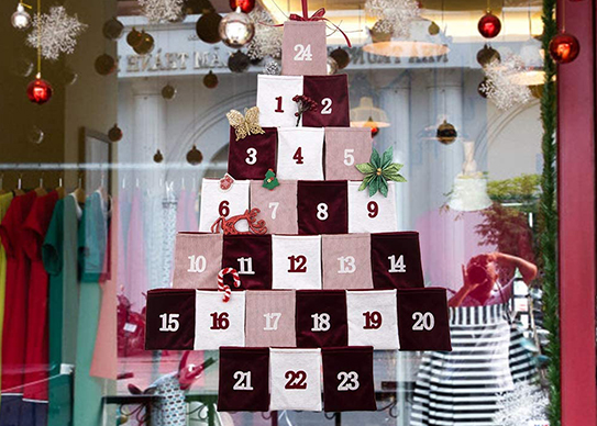 Hanging Christmas Advent Calendar with Pockets